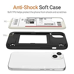 JUST4YOU iPhone 14 Plus Wallet Case with Card