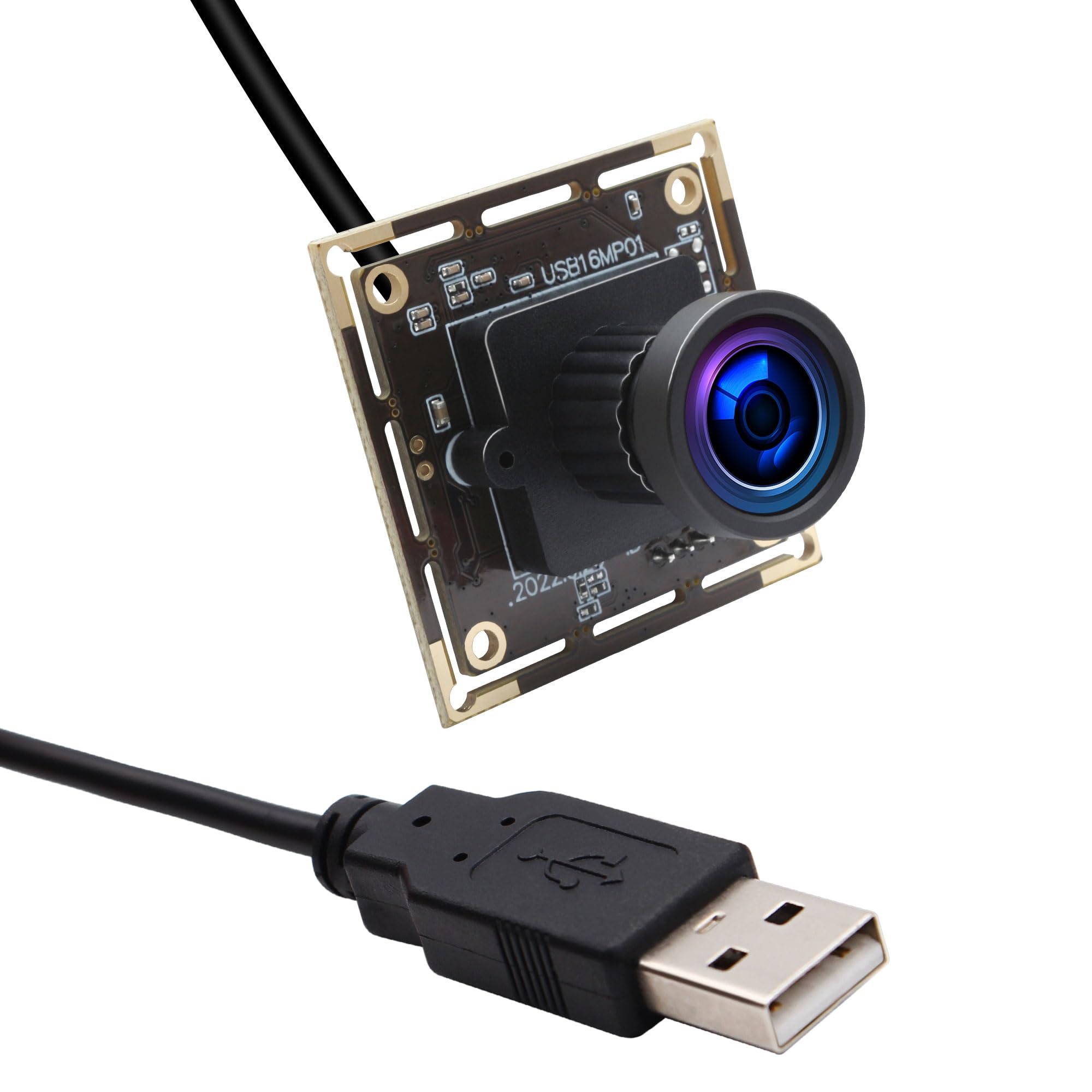 ELP 16MP USB Camera Module Wide Angle 110 Degree No Distortion Lens Webcam,Ultra HD 3496P USB camera,Plug and Play Embedded Camera in 3D Printer Industry for Android Windows Mac