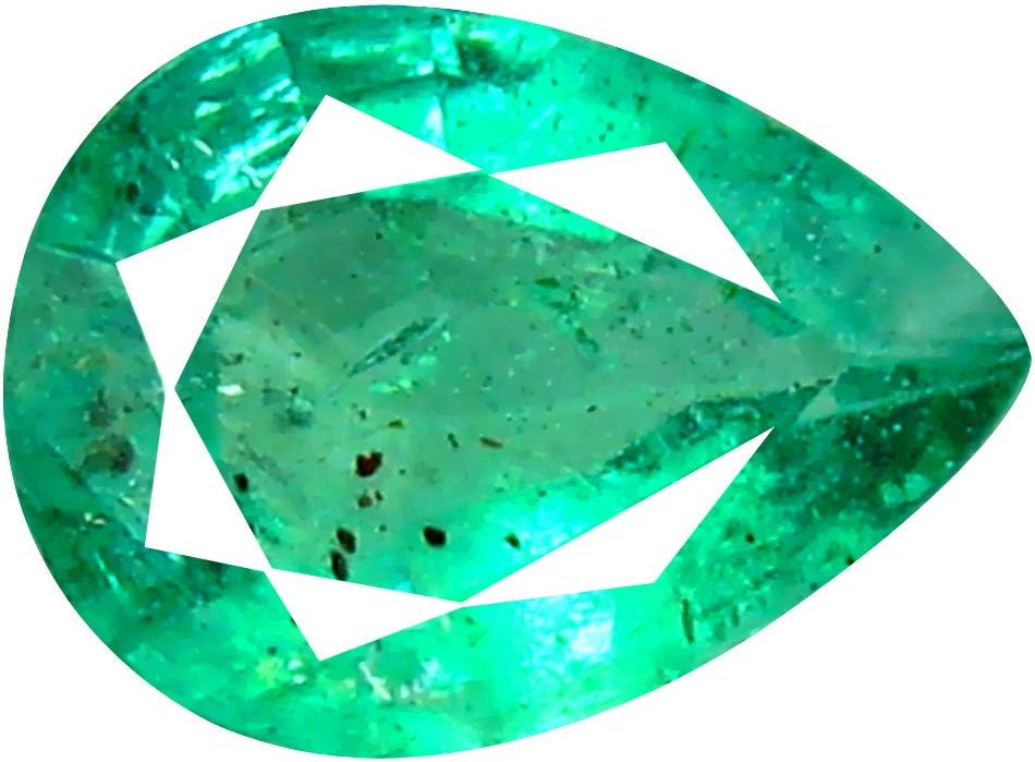 0.55 ct Pear Cut (7 x 5 mm) Unheated/Untreated Colombian Emerald Natural Loose Gemstone