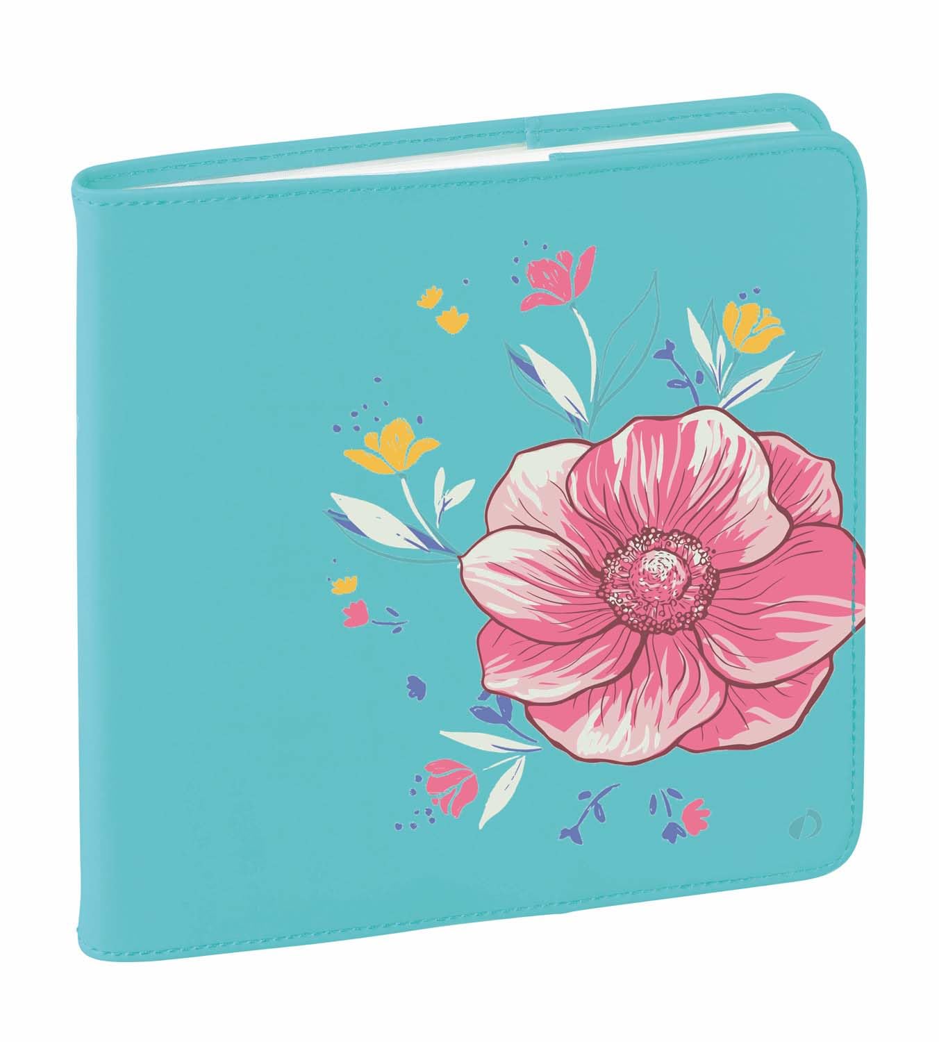 Quo Vadis - Collection: Bloom EXECUTIF Canvas - Weekly Year Diary - 16 x 16 cm - French Edition - 13 Months December-December - Anemone - Year 2023