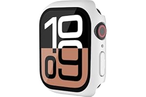 HANKN Hard Case for Apple Watch Series 11 10 46mm Tempered Glass Screen Protector Case, Full Coverage Ultra-Thin Shockproof B