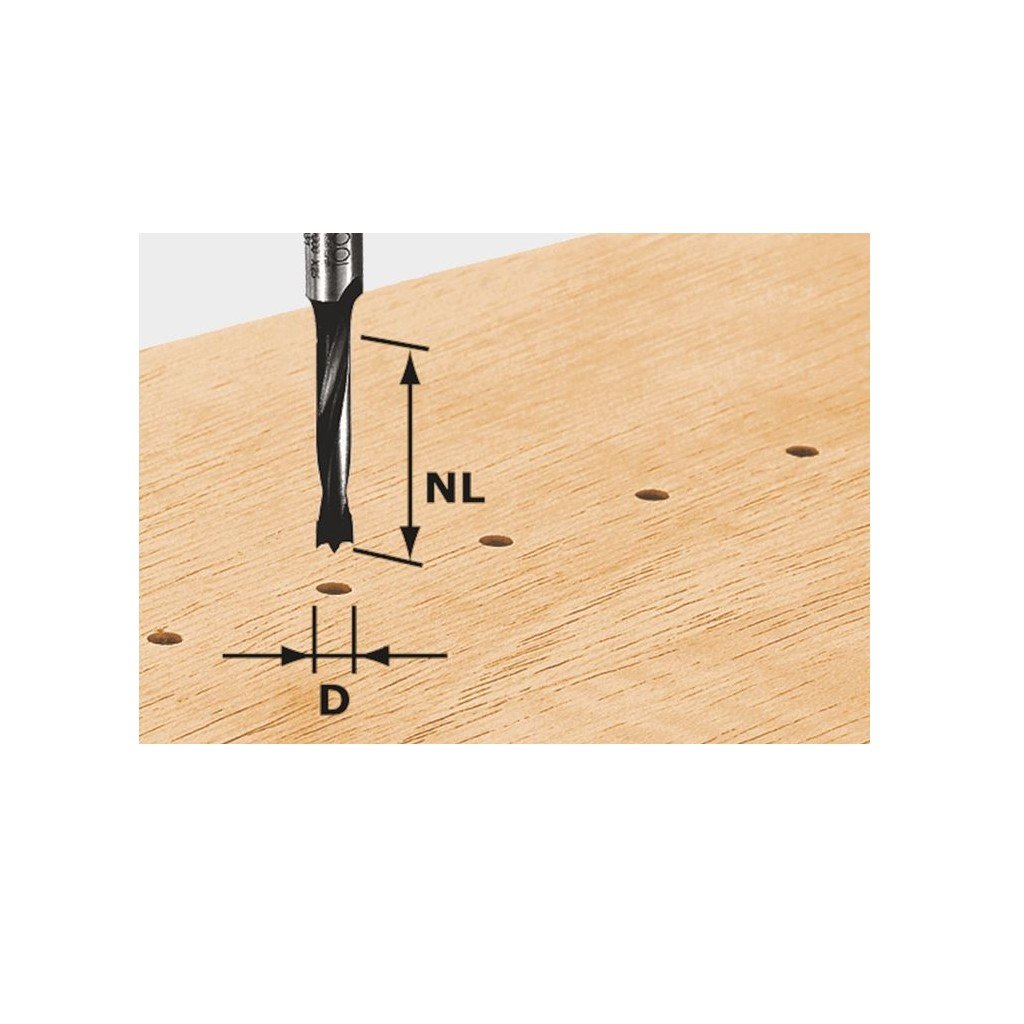 Festool 491068 Dowel Drill Router Bit, Hw 8 x 30 mm