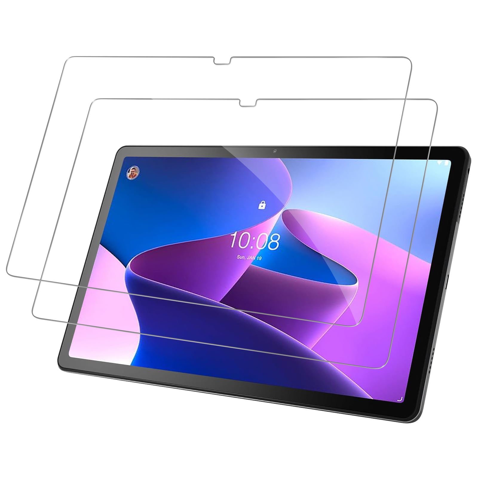 GOZOPO Screen Protector for Lenovo Tab M10 (3rd Gen) 10.1 inch, HD Clear Tempered Glass Film [2 Pack] — image 1