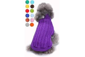 Bwealthest Dog Sweater, Warm Pet Sweaters for Small Dogs Medium Dogs Large Dogs, Cute Knitted Classic Cat Sweater Dog Clothes Coat for Girls Boys Dog Puppy Cat