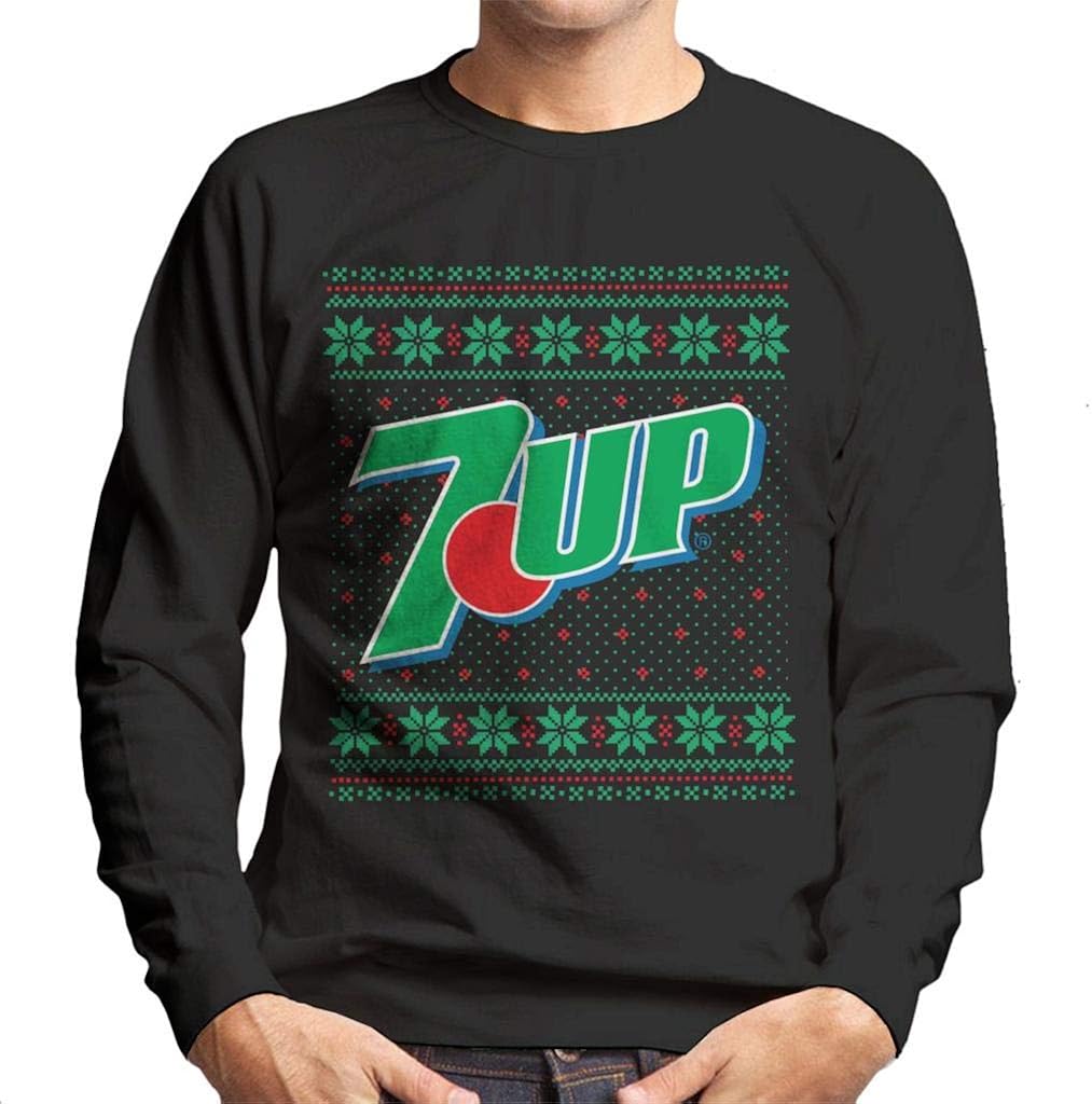 7up Christmas Logo Knitted Design Men's Sweatshirt: Amazon.de: Bekleidung