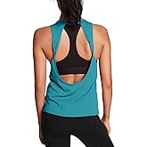 Mippo Workout Tops for Women Open Back Yoga Shirts Tank Tops Athletic Tops Gym Workout Clothes