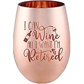 xilaxila Retirement Gift for Woman - Retired Decorations - Funny Retirement Wine Glass for Women Coworker,Teacher,Nurse,Mom (I'm Retired)