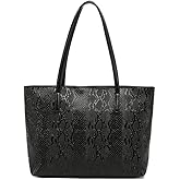 CamarKolbin Fashion Women's Shoulder Bag Handbag Foldable Black Python Scale Texture