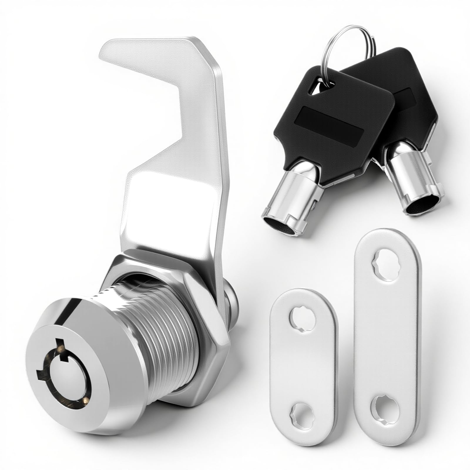 Photo 1 of 1 Pack Tool Box Locks with Keys, Tubular Cam Locks 5/8" Cabinet Cam Lock Keyed Alike Hook Cams Toolbox Lock Tool BoxLock Replacement, Security File Drawer Mailbox for Rv Storage Compartment Door