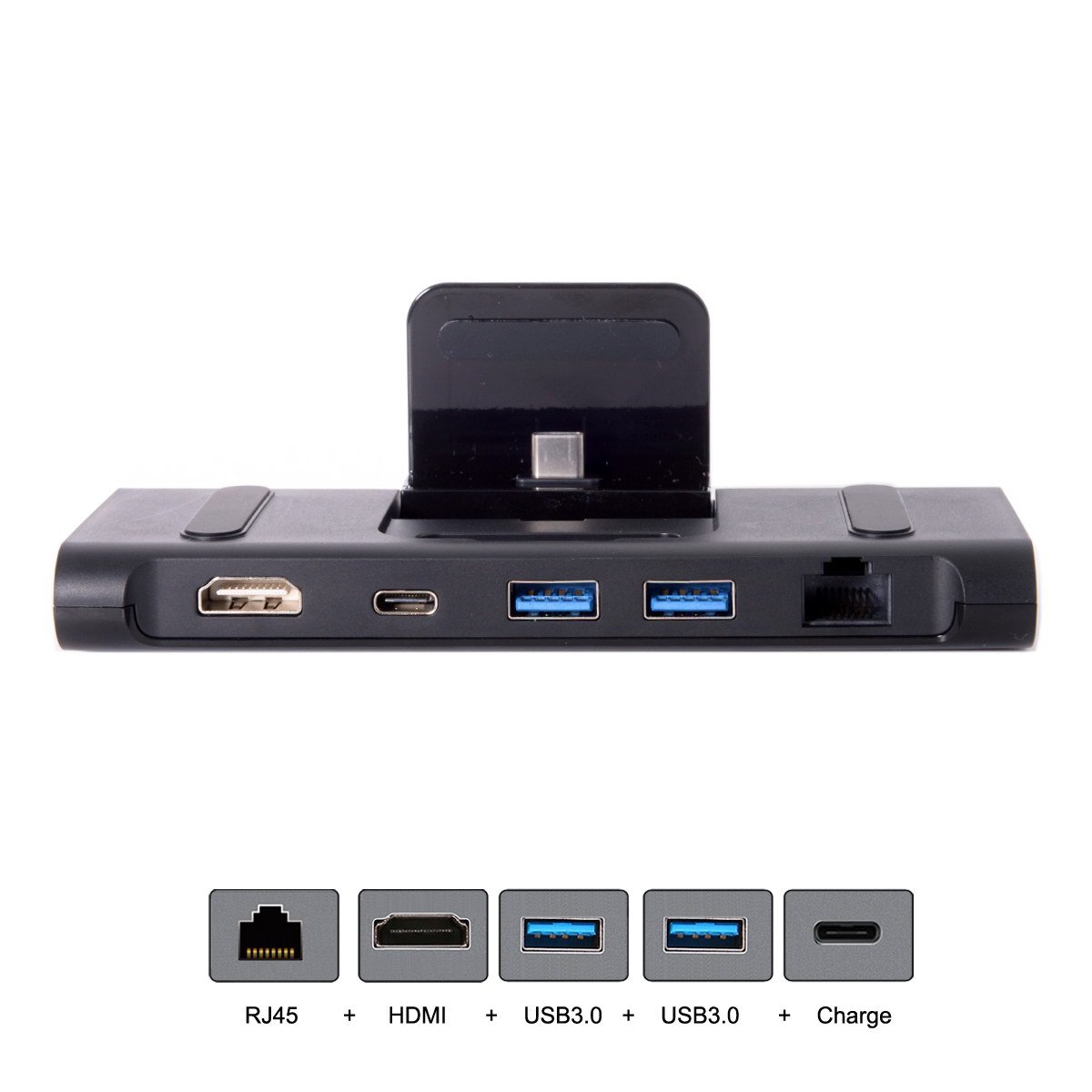 CY USB 3.1 Type-C USB-C Dock Station to HDMI & Two 3.0 Hub & Gigabit Ethernet & Power Multiple Digital AV Type-C for Samsung S8/S8+,Note8,S9 and Huanwei Mate10/Mate10 Pro/P20 by CHENYANG