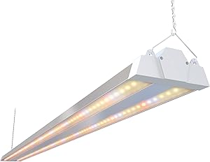 Freelicht 1 Pack 4ft LED Grow Light , 60W(220W Equivalent), Sunlike Full Spectrum Integrated Plant Light for Hydroponic Indoor Plant Seedling Veg and Flower, Plug in with On/Off Switch