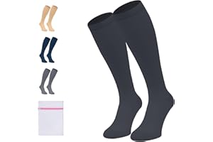 360 RELIEF 2 Pairs Compression Socks for Women & Men - 15-20 mmHg Compression Stocking Best Support for Running, Nurse, Trave