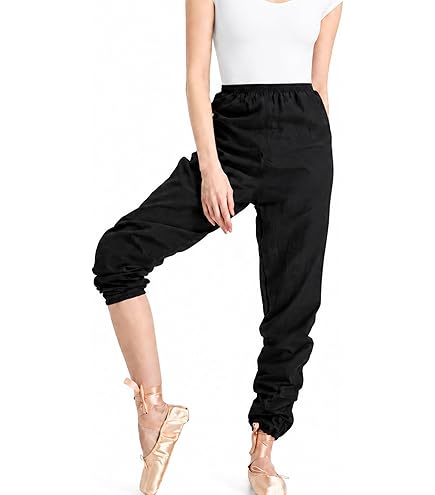 Amazon.com: Daydance Black Teen Girls Dance Pants Ripstop Ballet