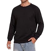 Pdbokew Men's Lightweight Sweatshirts with Kangaroo Pocket Relaxed Fit Crew Neck Pullover Shirt