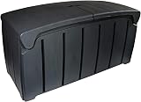 Pluto Packaging Black Extra Large 322L Garden Storage Box Weatherproof Outdoor view 5