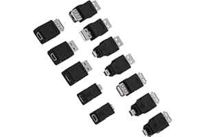 Fesjoy USB2.0 Compact Adapters Pack Versatile Connectors for Seamless Compatibility Convenient Usage Black 12 Pcs for Home Of