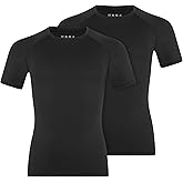 Anawakia Boys Compression Shirt Short Sleeve Youth Kids Athletic T-Shirt Quick Dry Undershirt for Basketball Football Tops
