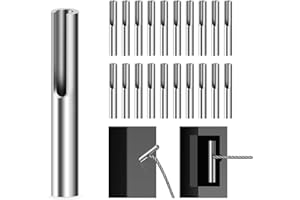 Gyykzz 20Pack 1/8" Invisible Cable Railing Kit Terminal Toggle Anchor Angle, T316 Stainless Steel Adjustable Cable Railing Hardware Invisible Tensioner for Metal Railing Corner Post and Wall Post