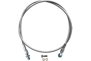 FMSBCLE Fits Hond Civic 1992-2000 & Acur Integra 1994-2001 Braided Stainless Steel Clutch Line – Direct Replacement High-Performance Clutch Cable Kit (55 inch, Silver)