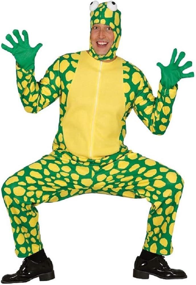 Mens Green Gecko Lizard Animal Festival Halloween Fancy Dress Costume