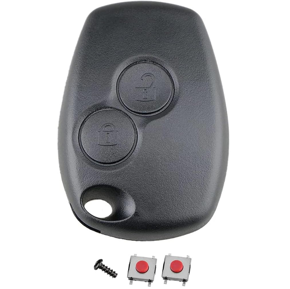 Auto Key Fob Cover Replacement Fits for Renau-lt Trafic Master Kangoo Dacia Dustuer Sandero Logan for Ope-l Movano Vivaro,2 Buttons Remote Key Case Cover(No Blade)