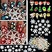 12 Sheet Christmas Snowflake Tree 3D Nail Art Sticker Decal Tips Decoration,Multi-color,One Size