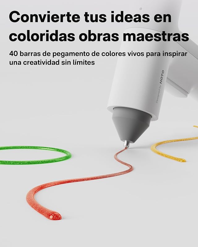 Pistola de Silicona Caliente, 40PCS Barras,calentamiento rápido 30s