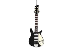 Broadway Gifts Black Guitar Christmas Tree Ornament 5 inches