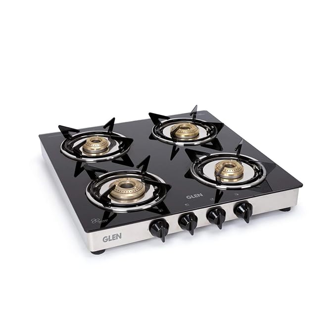 Buy Glen 4 Burner ISI LPG Gas Stove 1040 GT Junior Brass Burners Online