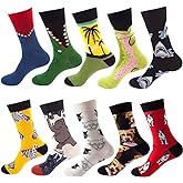 YEYSXSY 10 Pairs Comfortable Funny Socks for Men and Women Soft Breathable Novelty Ankle Socks for Daily Wear