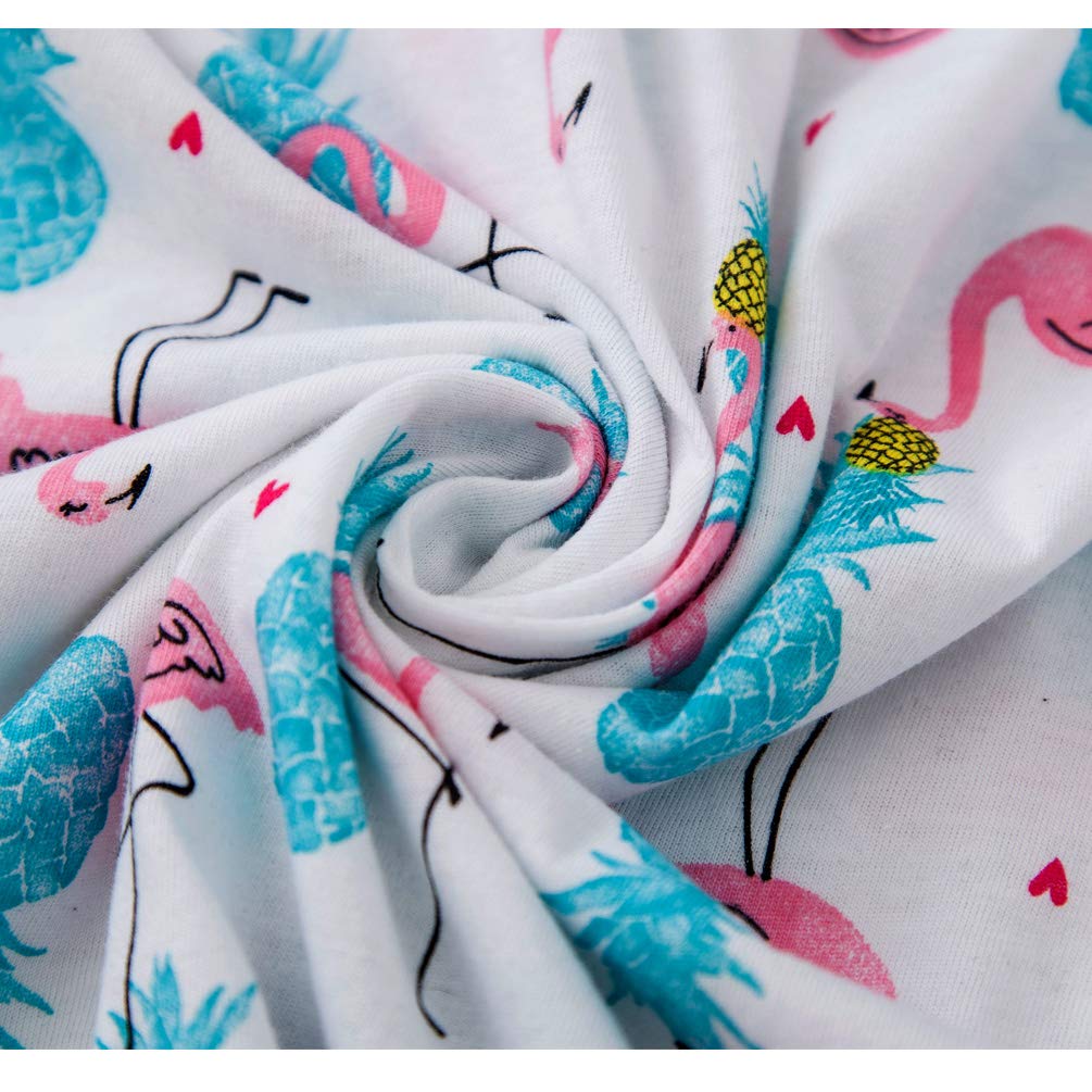 ENJOYNIGHT Women\'s Cute Sleeveless Print Tee and Shorts Tank Pajama Set (XX-Large, Flamingo)