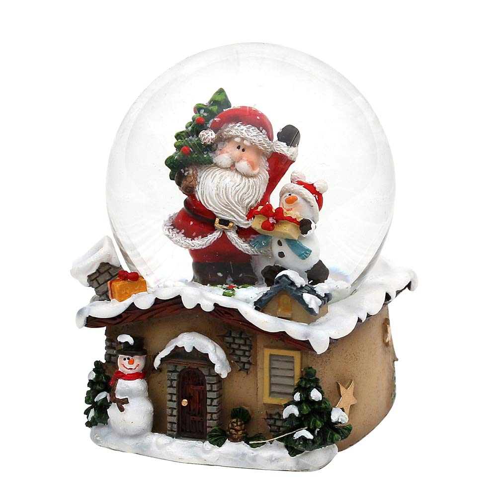 Dekohelden24 Snow globe with Santa Claus, dimensions (L x W x H): 7 x 7 x 9 cm, ball diameter 6.5 cm.