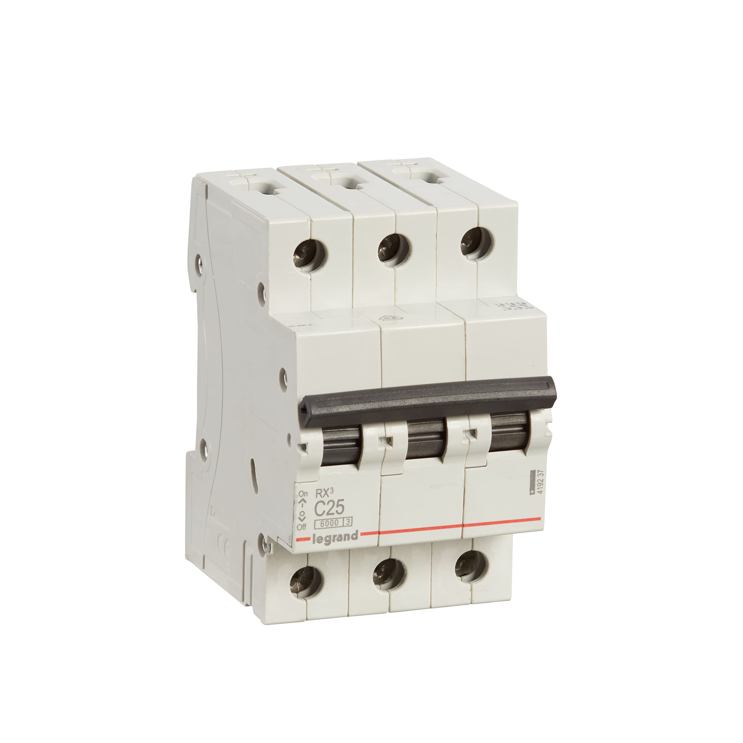 Legrand C25 A 419237 Circuit Breakers, Set of 4, C25 A / 30 mA, C Characteristic, 30 mA, 3-Pin, 230/400 V