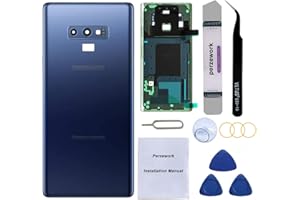 Perzework OEM Rear Back Glass Replacement for Samsung Galaxy Note 9 6.4 inches with Reparing Toolkit and Pre-Installed Adhesive (Ocean Blue)