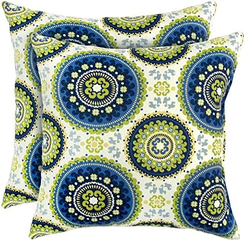 Greendale Home Fashions 17 x 17 in. Outdoor Accent Pillows - Set of 2
