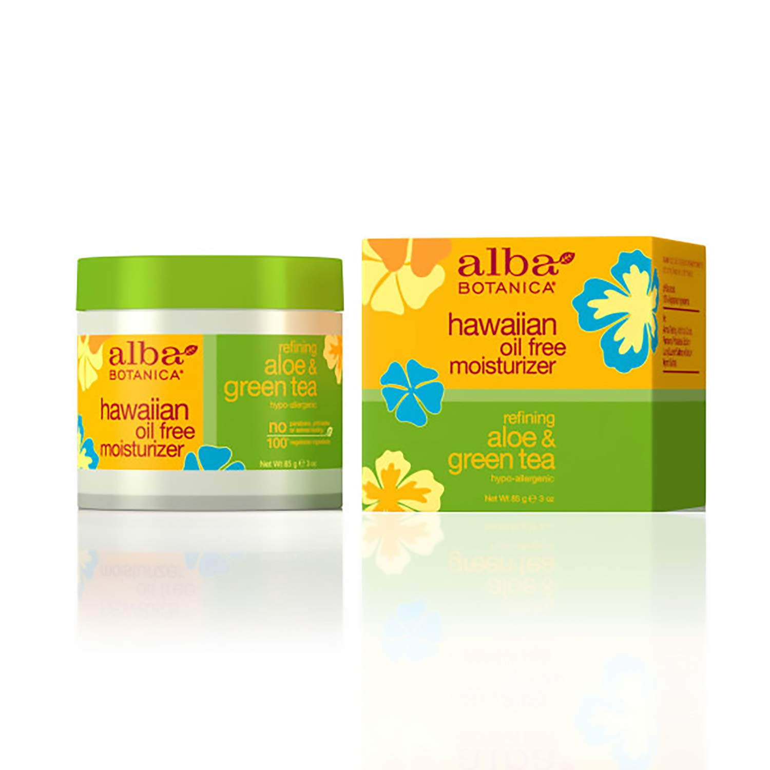 Alba Botanica Hawaiian Oil-Free Moisturizer, Aloe & Green Tea, 3 Fl Oz: Beauty