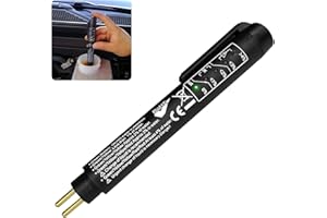 Qboonpt Car Brake Fluid Test Pen, Hydraulic Oil Moisture Analyzer Troubleshooter with 5 Led Indicators, Diagnostic Testing Tool for DOT3 DOT4 DOT5.1 Brake Fluid