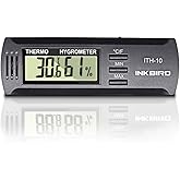 Inkbird ITH-10 Digital Thermometer and Hygrometer Temperature Humidity Monitor for Aging Box Guitar Ukulele