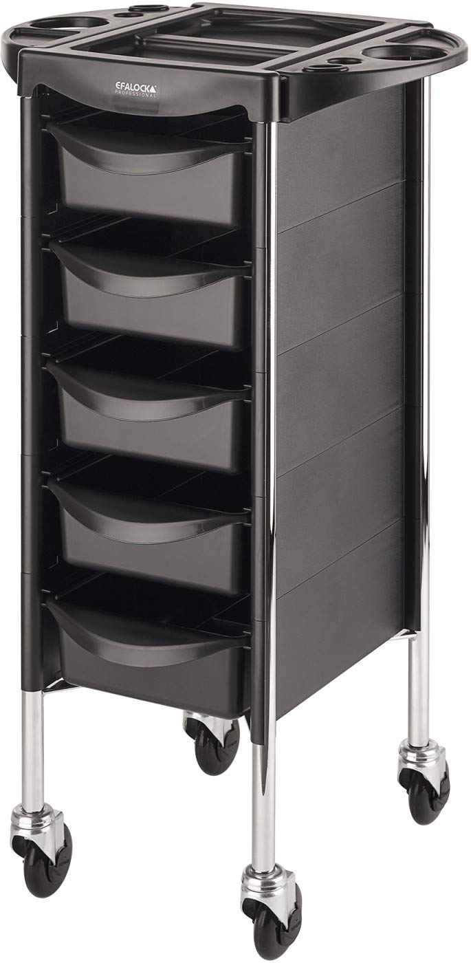 Efalock Piccolo 4002 CT Service Cart, Chrome Black