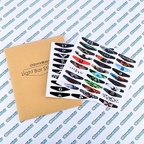 image for eXtremeRate 60 Pcs/Set Game Theme Led Lightbar Cover Light Bar Decals 