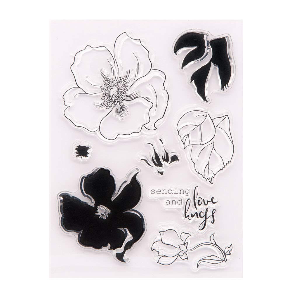 Arrietty DIY Layered Flowers Leaves Clear Stamps for Card Making Decoration and DIY Scrapbooking Tools Rubber Stamps — image 1