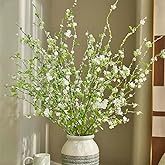 Melorca&Guilla Artificial Plants,4PCS 43.3" Green Snow Wilow Faux Branches for Vase Faux Greenery Stems,Artificial Branches Fake Plants for Shop Garden Office Home Décor