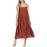 DKNY Metallic Thread Tiered Maxi Dress, Arizona Ecru, X-Small