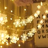 Rock Ninja Snowflake Fairy Lights 6M 40LED Battery Operated Indoor Outdoor view 1