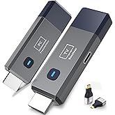 Wireless HDMI Transmitter and Receiver 328ft/100m Extender 4K Decode Input 1080P Output Plug&Play Low-Latency Dual-Band 2.4G/5.8G for Video and Audio to Monitor from PC/Projector/TV Box