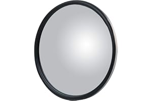 Retrac 610131 5-Inch Black Steel Center-Mount Convex Mirror Head, Universal Driver or Passenger Side