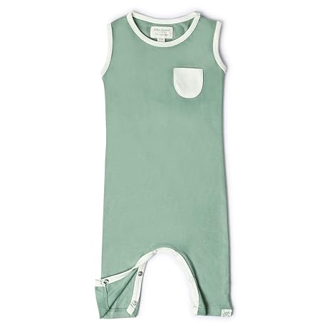 sage baby romper