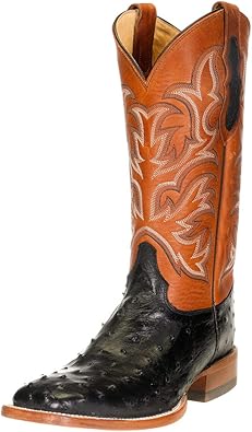 justin black ostrich boots