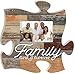 P. Graham Dunn Family First & Forever Multicolor Rustic 12 x 12 Wood Wall Art Puzzle Piece Plaque