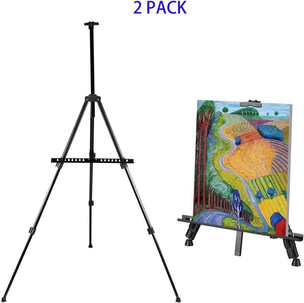 Easel Poster Stand, Metal Art Tripod Artist Easel 21" to 66